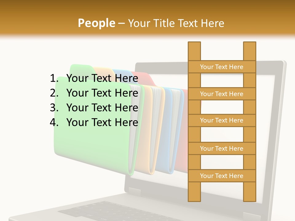 Internet Computer Yellow PowerPoint Template