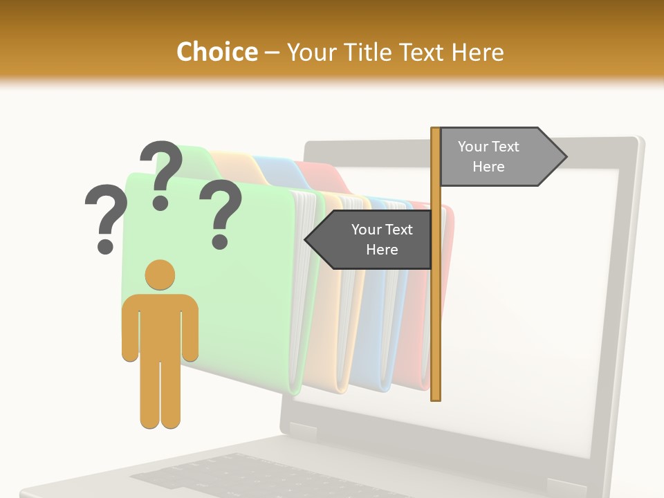 Internet Computer Yellow PowerPoint Template