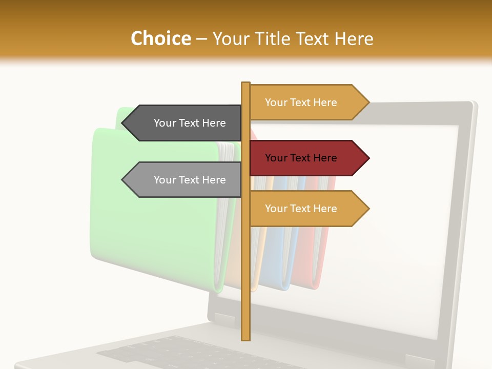 Internet Computer Yellow PowerPoint Template