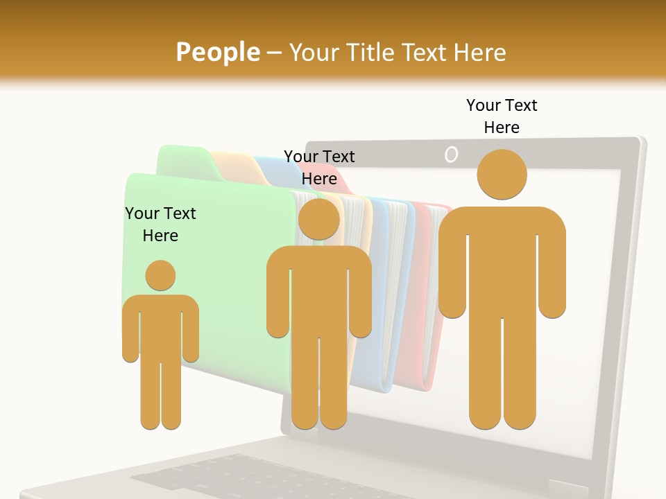 Internet Computer Yellow PowerPoint Template