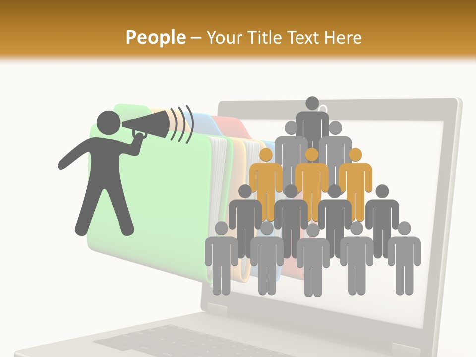 Internet Computer Yellow PowerPoint Template