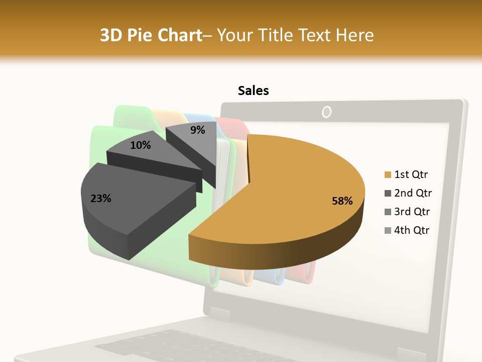 Internet Computer Yellow PowerPoint Template