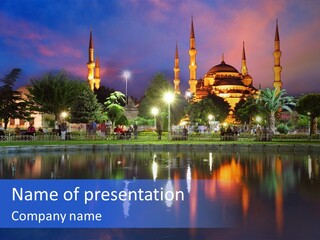 Dusk Blue Empire PowerPoint Template