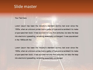 Stone Miner Train PowerPoint Template
