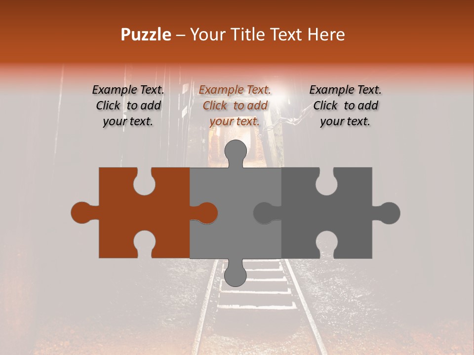 Stone Miner Train PowerPoint Template