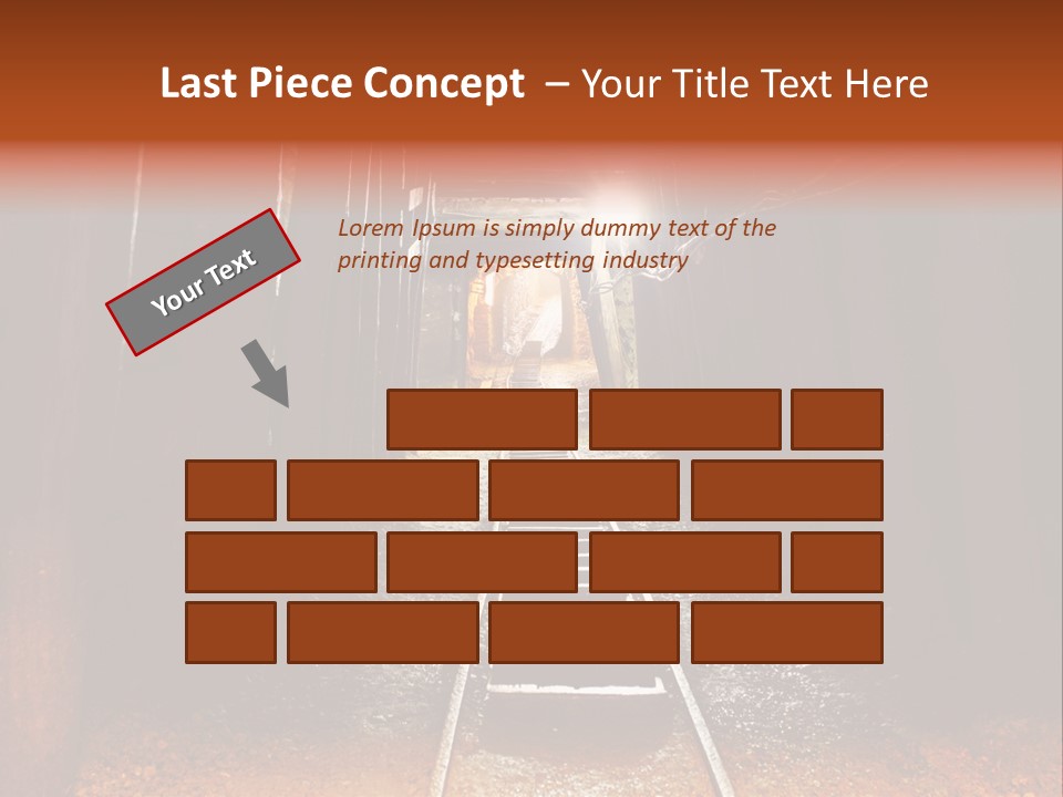 Stone Miner Train PowerPoint Template