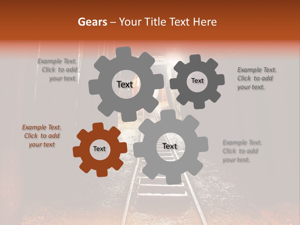 Stone Miner Train PowerPoint Template