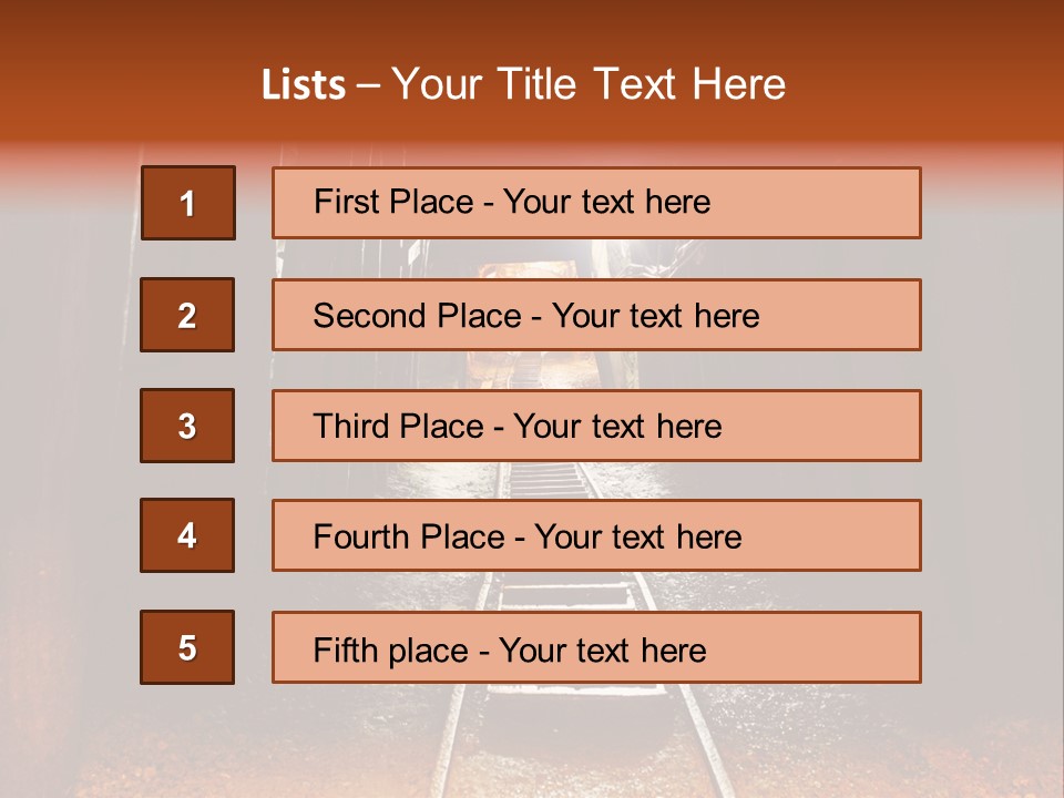 Stone Miner Train PowerPoint Template