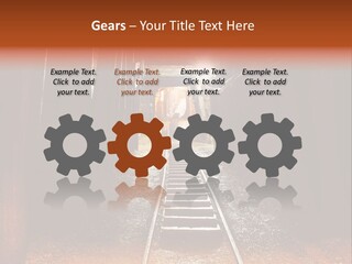 Stone Miner Train PowerPoint Template