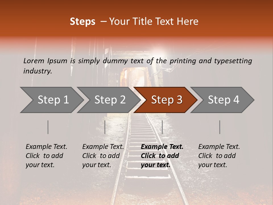 Stone Miner Train PowerPoint Template