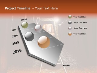 Stone Miner Train PowerPoint Template