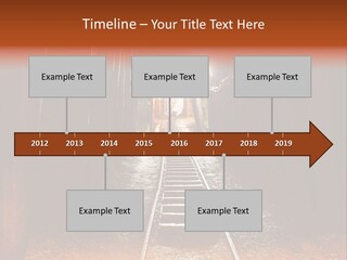 Stone Miner Train PowerPoint Template