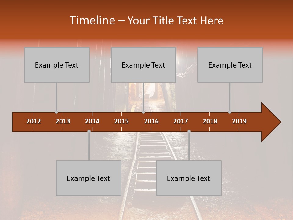 Stone Miner Train PowerPoint Template
