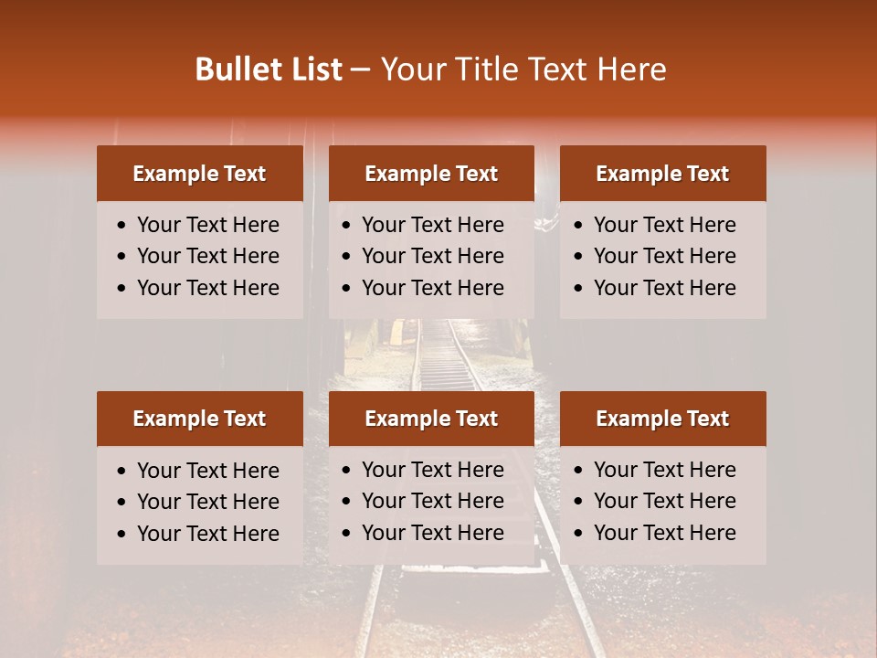 Stone Miner Train PowerPoint Template