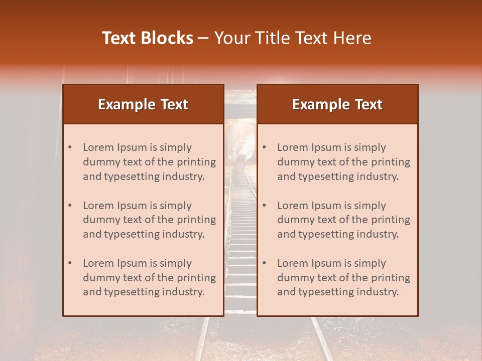 Stone Miner Train PowerPoint Template