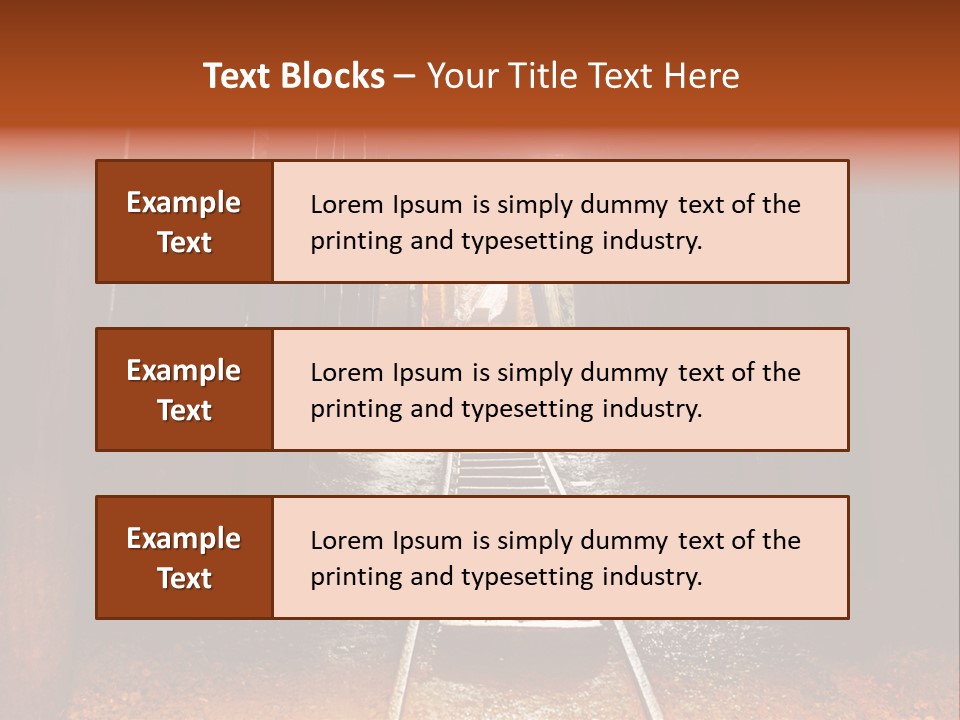 Stone Miner Train PowerPoint Template
