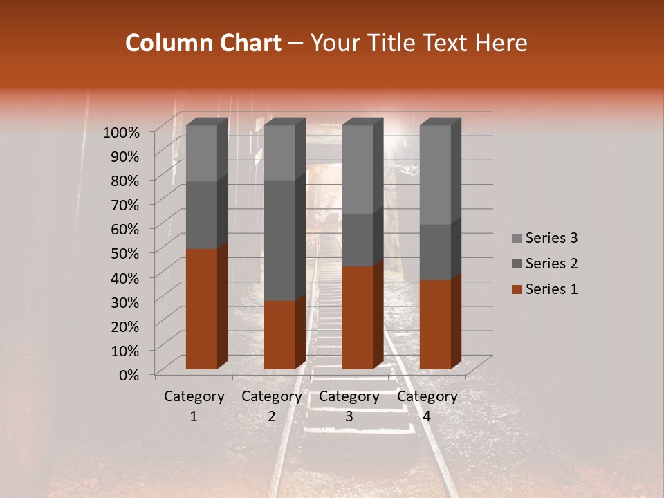 Stone Miner Train PowerPoint Template