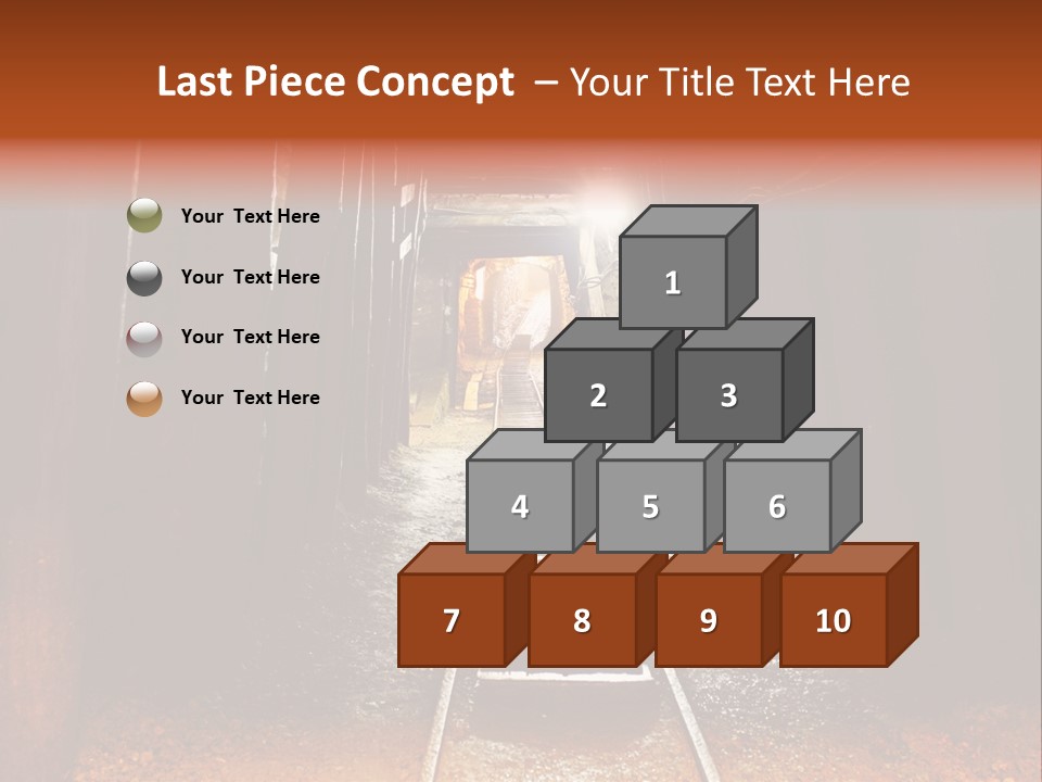 Stone Miner Train PowerPoint Template