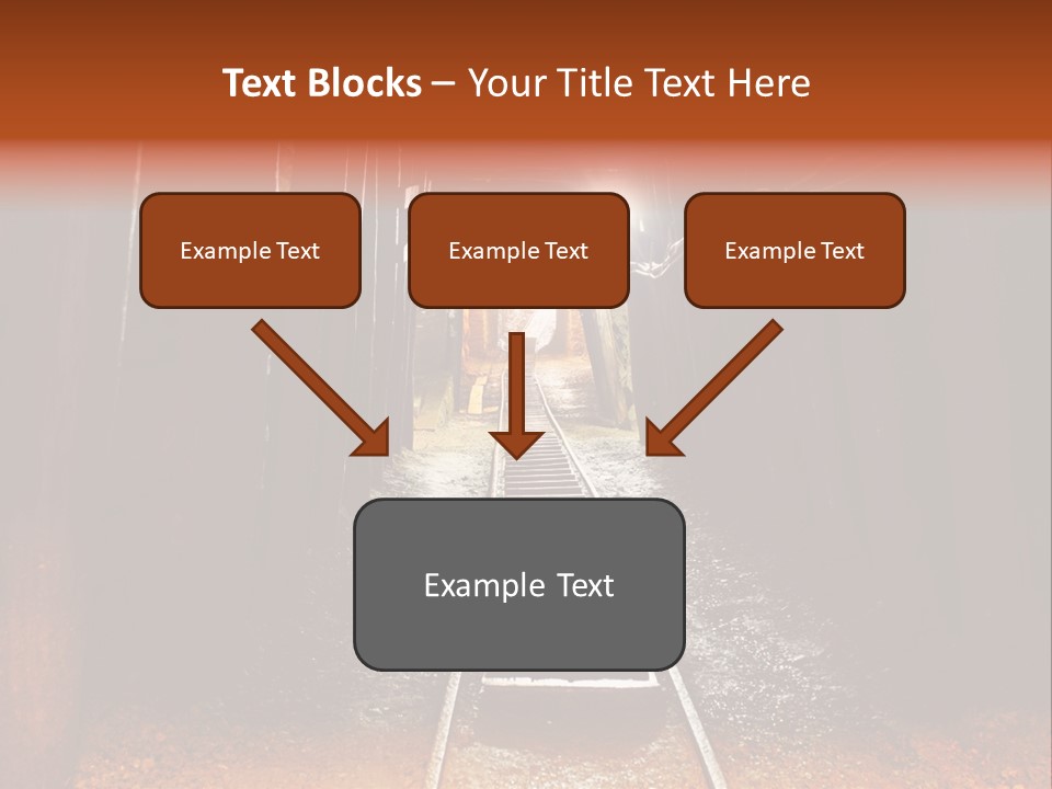 Stone Miner Train PowerPoint Template