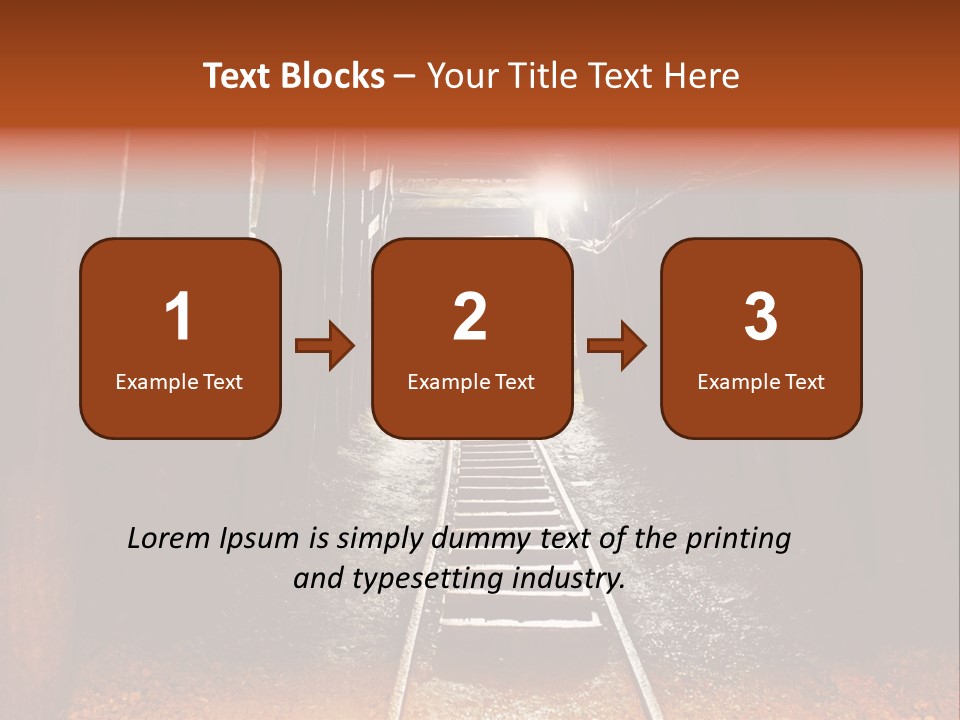 Stone Miner Train PowerPoint Template