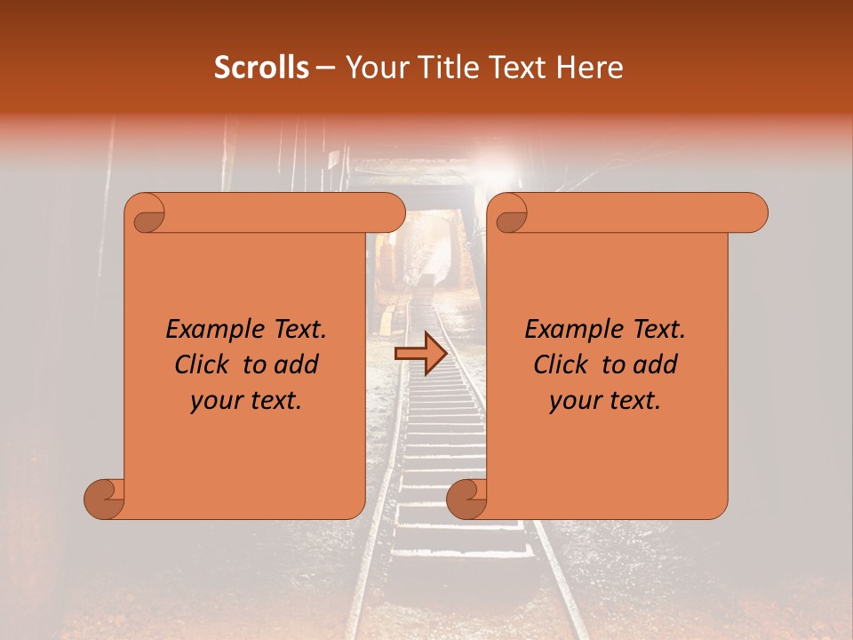Stone Miner Train PowerPoint Template