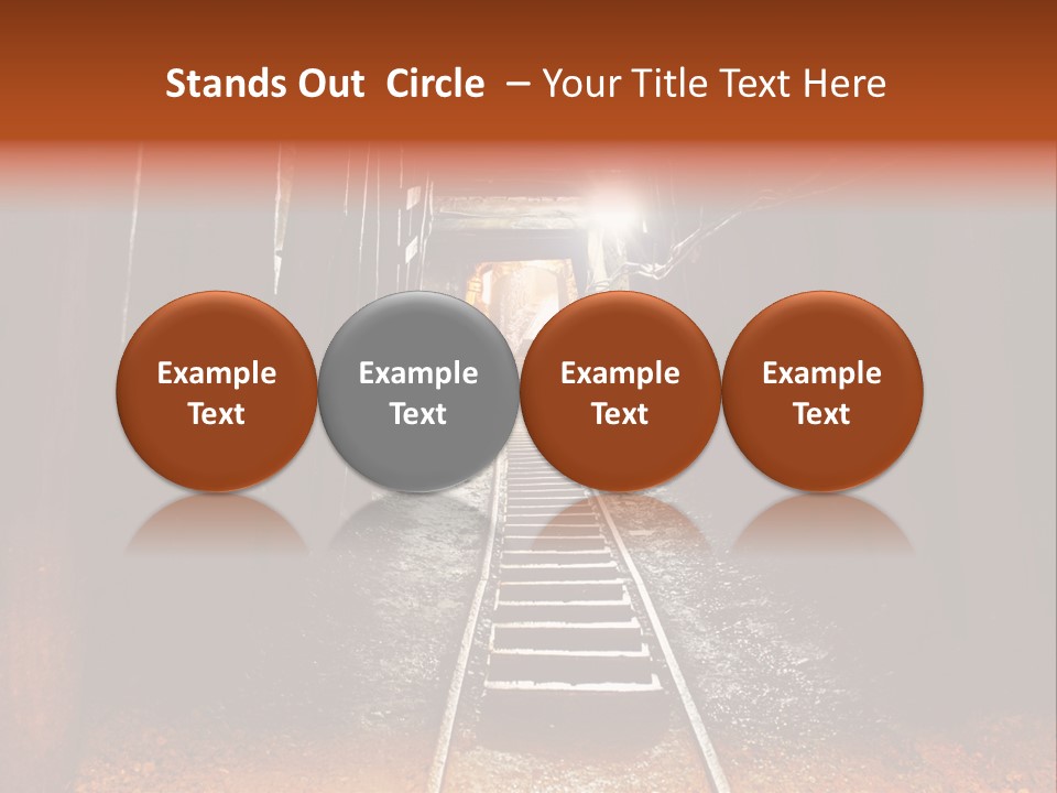 Stone Miner Train PowerPoint Template