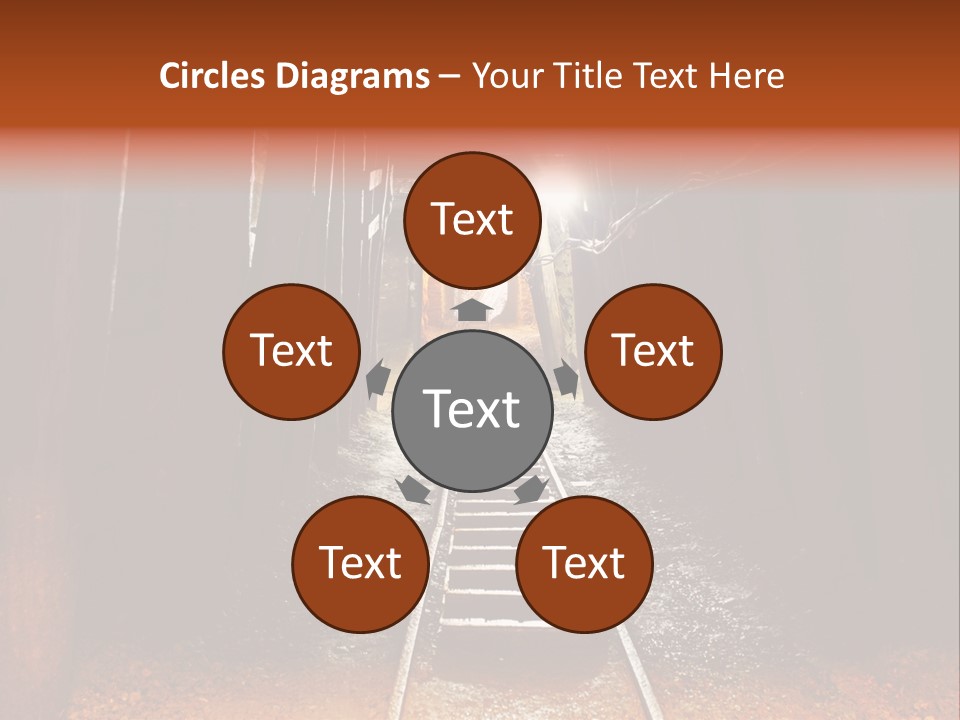 Stone Miner Train PowerPoint Template