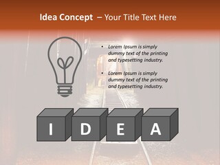 Stone Miner Train PowerPoint Template