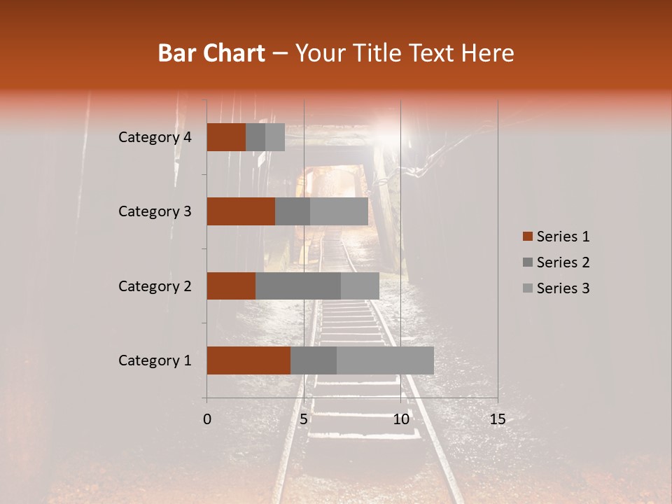 Stone Miner Train PowerPoint Template
