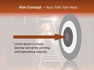 Stone Miner Train PowerPoint Template