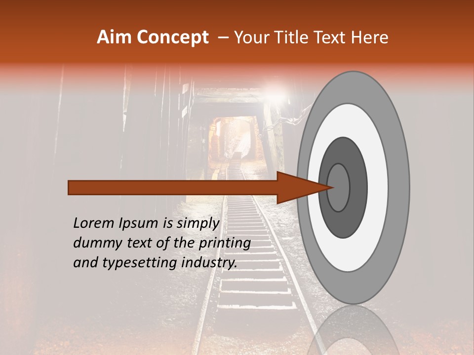 Stone Miner Train PowerPoint Template