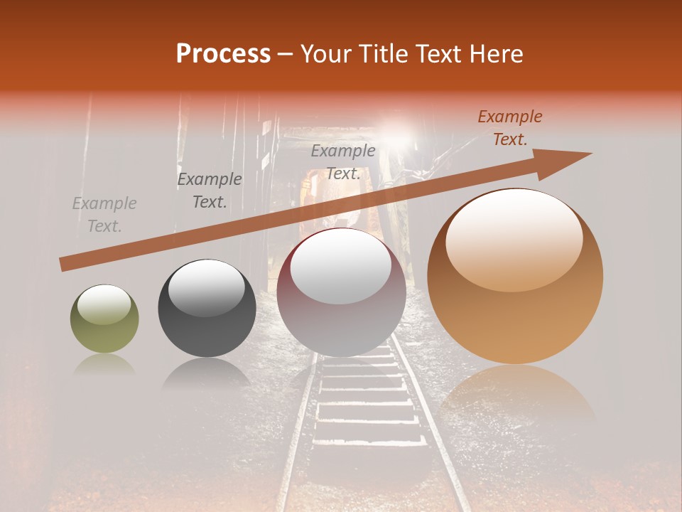 Stone Miner Train PowerPoint Template