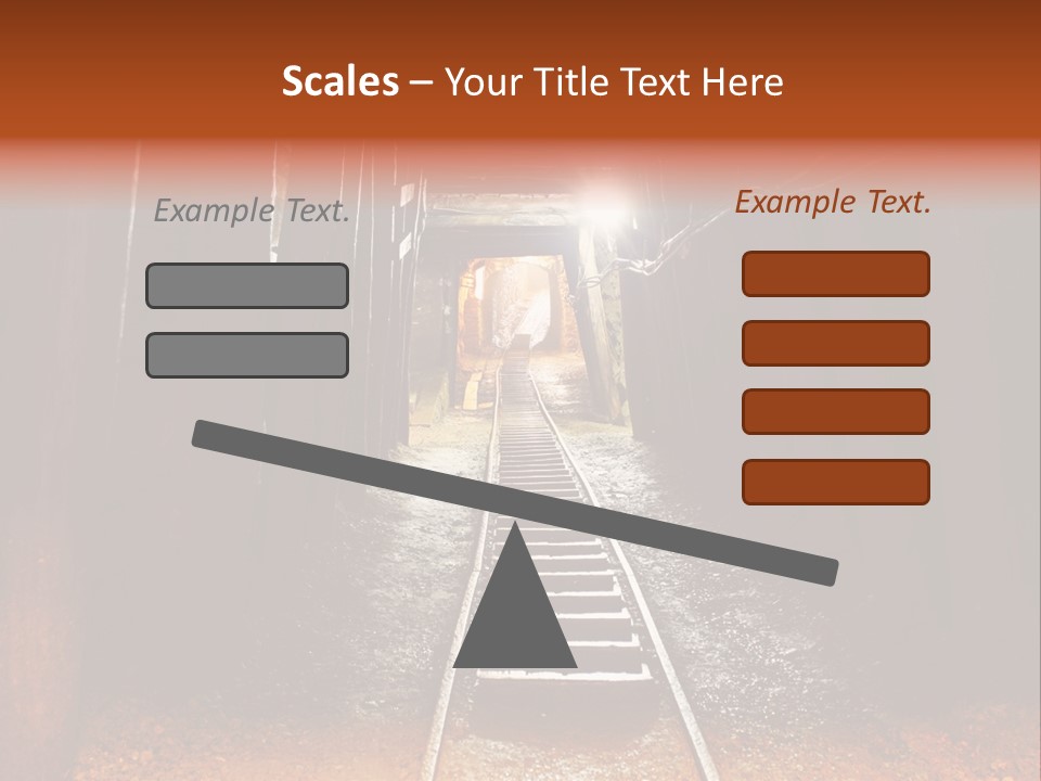 Stone Miner Train PowerPoint Template