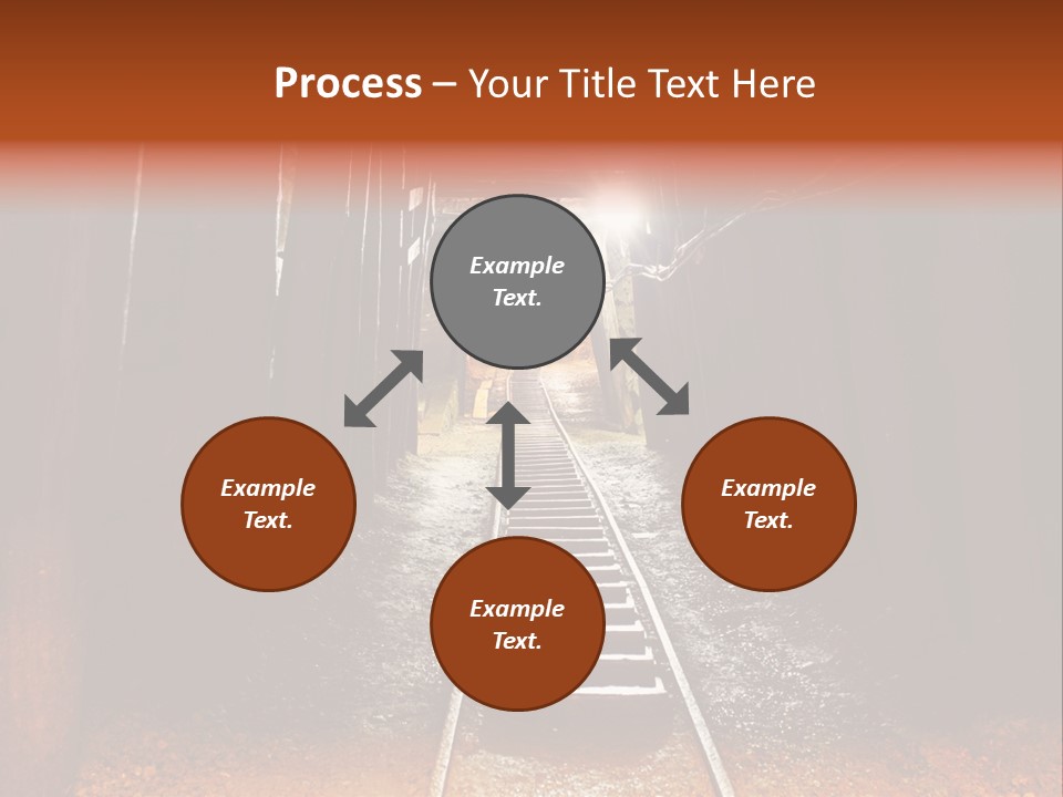 Stone Miner Train PowerPoint Template