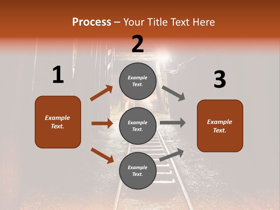 Stone Miner Train PowerPoint Template