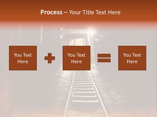 Stone Miner Train PowerPoint Template