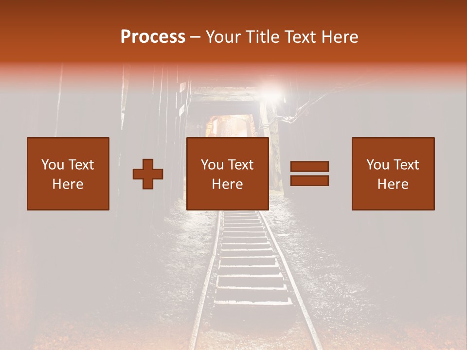Stone Miner Train PowerPoint Template