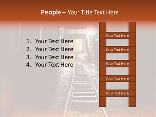 Stone Miner Train PowerPoint Template