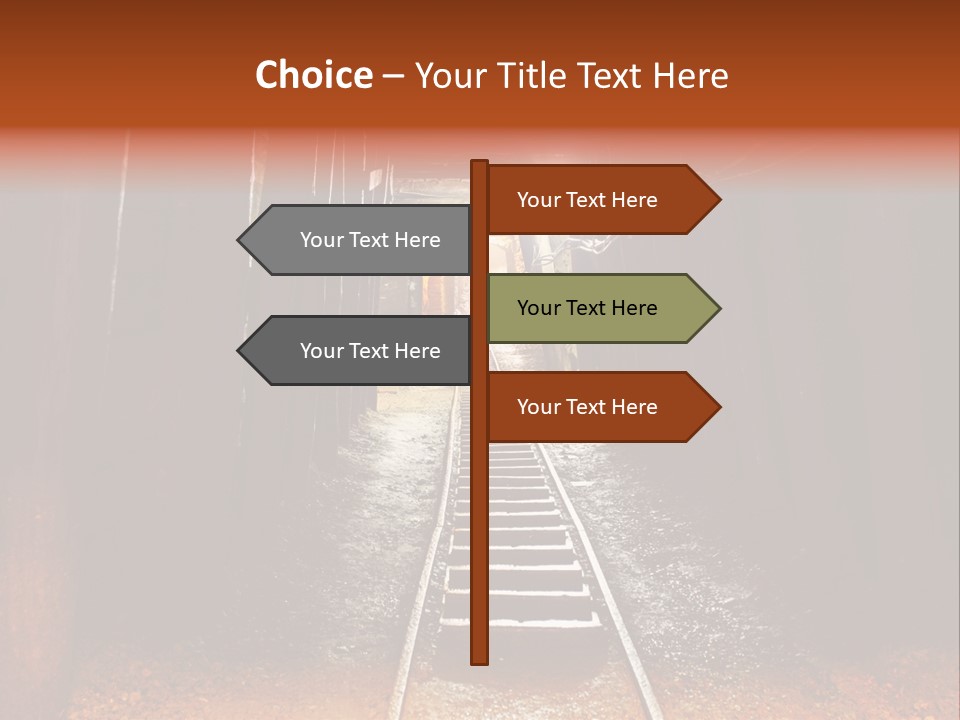 Stone Miner Train PowerPoint Template