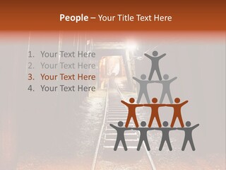 Stone Miner Train PowerPoint Template
