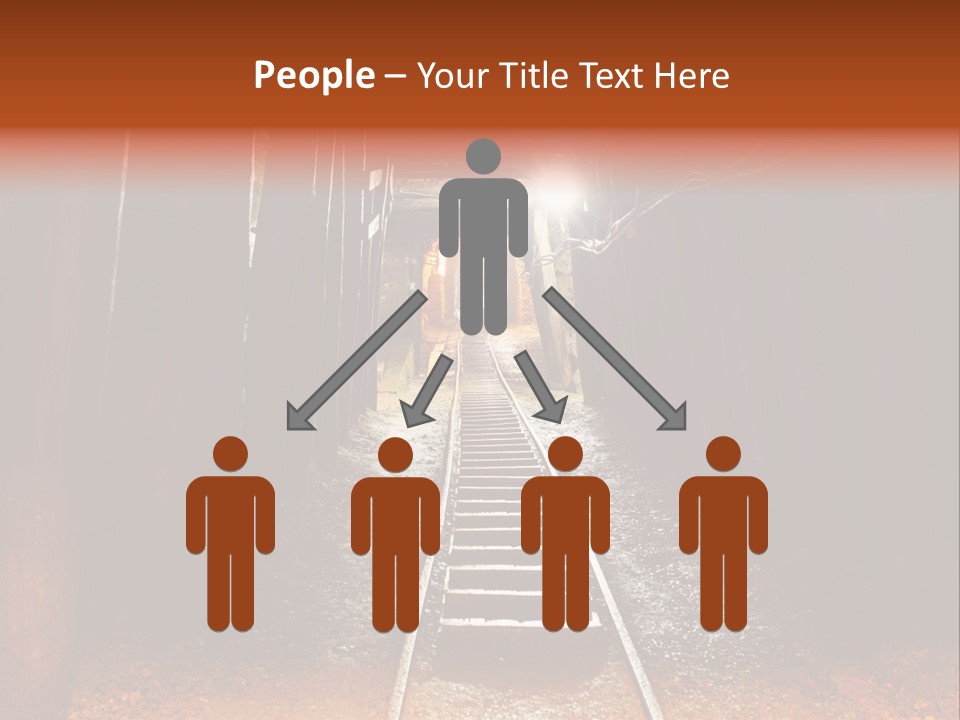 Stone Miner Train PowerPoint Template