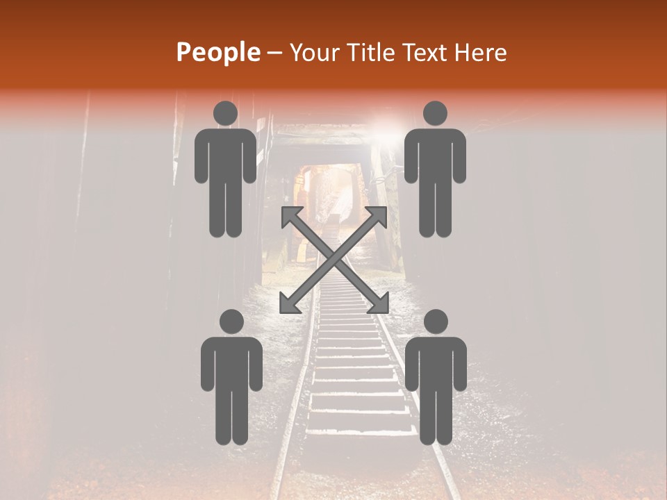 Stone Miner Train PowerPoint Template