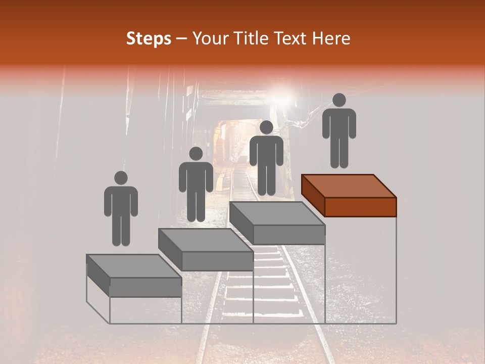 Stone Miner Train PowerPoint Template