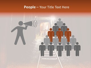 Stone Miner Train PowerPoint Template