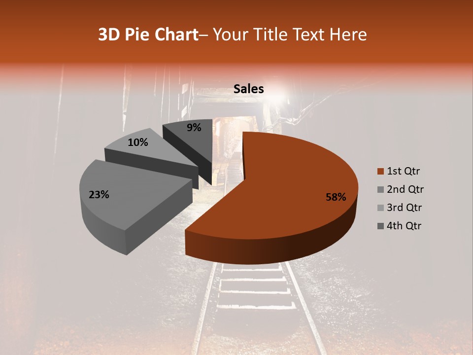 Stone Miner Train PowerPoint Template