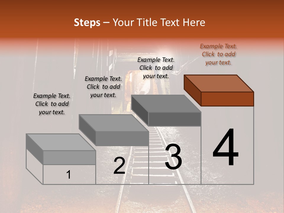 Stone Miner Train PowerPoint Template