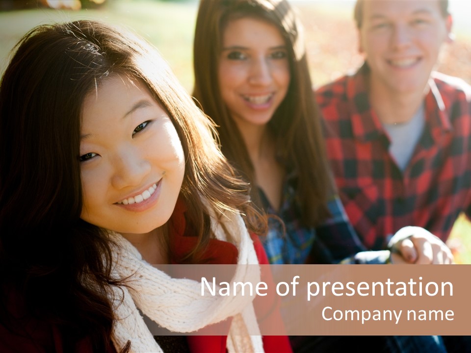 Laughter Young Teenage PowerPoint Template