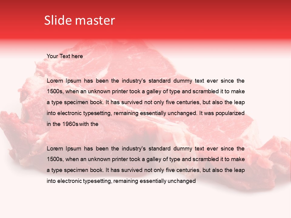 Delicious Green Steak PowerPoint Template