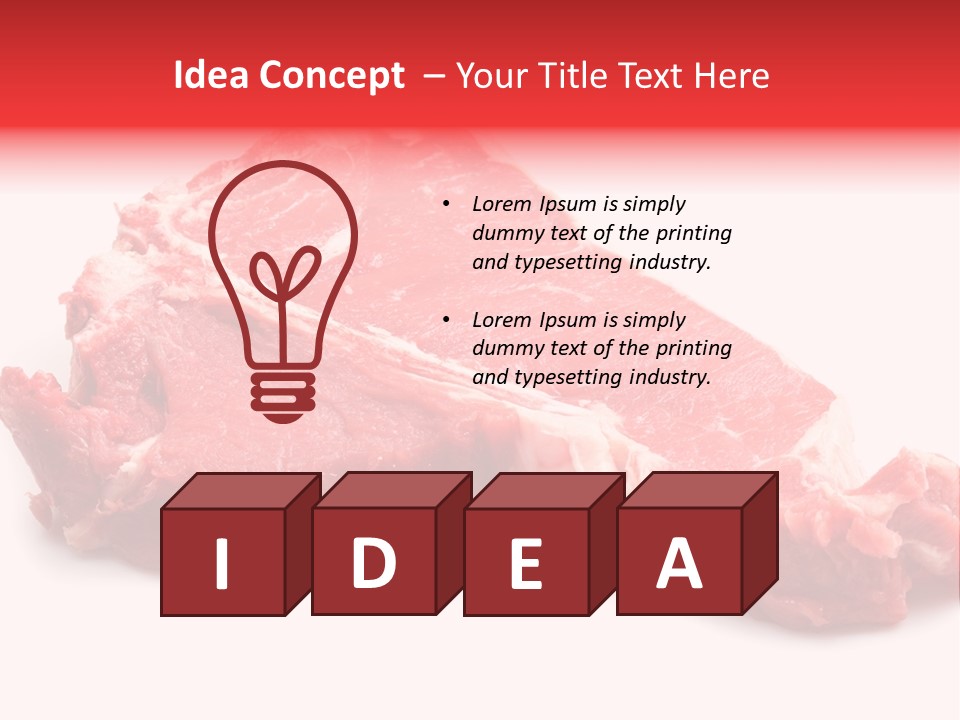 Delicious Green Steak PowerPoint Template