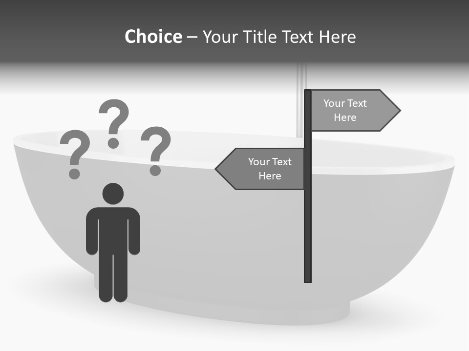 White Nobody Design PowerPoint Template